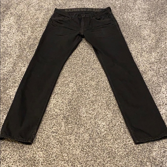 Jeans Express Rocco Slim Straight Homme - Taille W30 L30 - Noir Délavé - Occasion Très Bon État